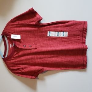 NWT old Navy Boys burgundy shirt size 5